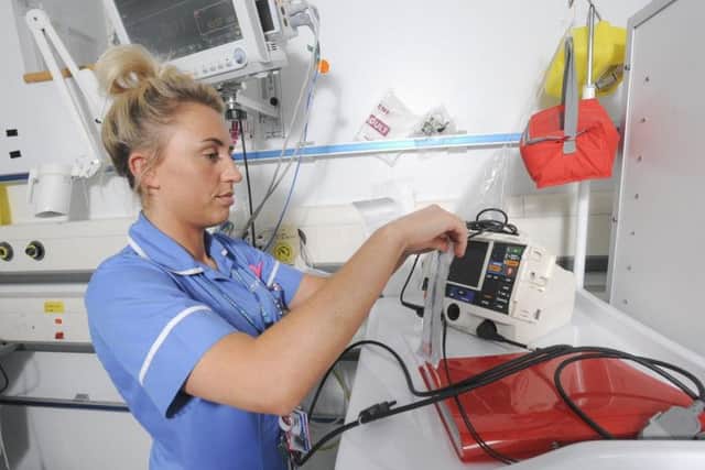 Chloe Dudley hard at work at Blackpool Victoria Hospital