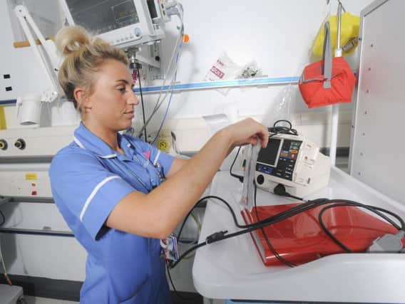 Chloe Dudley hard at work at Blackpool Victoria Hospital