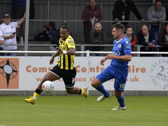 Ash Hemmings played five times on loan at Altrincham and scored twice Picture: STEVE MCLELLAN