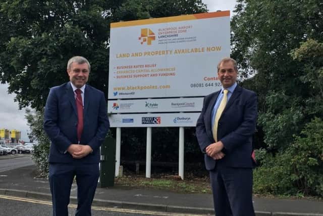 Coun Mark Smith and head of enterprise zones Rob Green