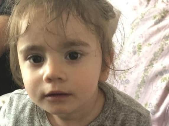 Maria Tudricai, a 17-month-old girl who was inside her father's black Audi car when it was stolen in Newham, east London