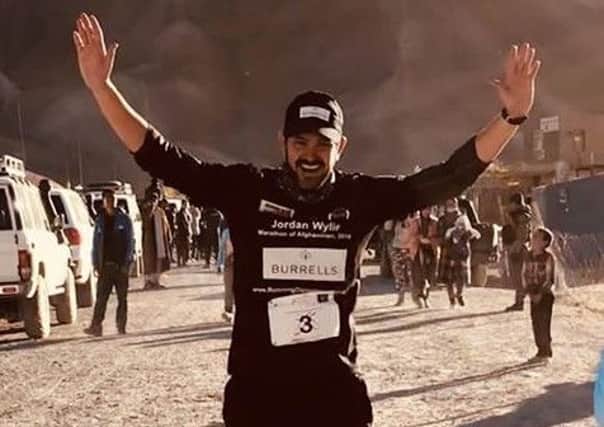 Jordan Wylie, a former soldier from Blackpool, completed his secret marathon in Afghanistan in under seven hours