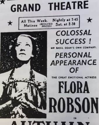 Advert for Flora Robson, starring in Autumn