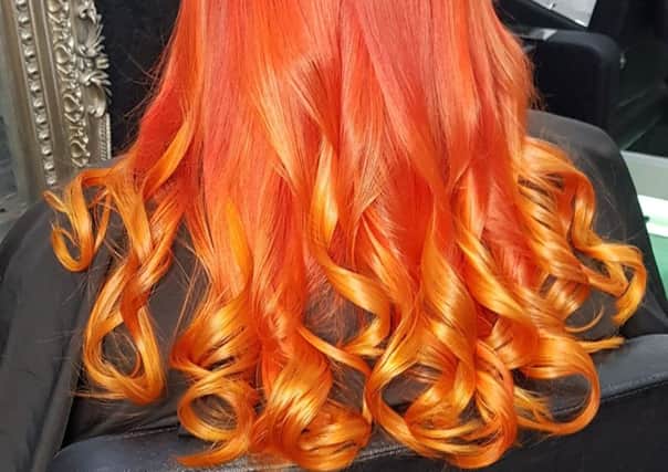 Hairstyle created by Blackpool stylist Andrew Quilter
Phoenix orange/red ombre