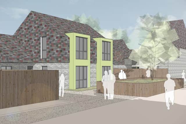An artist's impression of the new houses