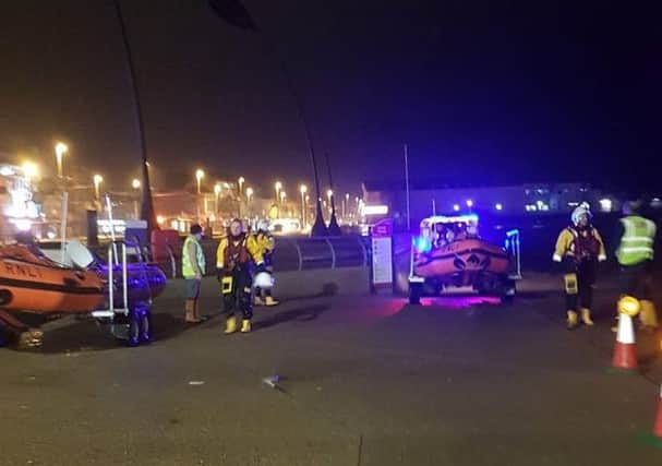 Blackpool RNLI volunteers attend an incident near Warley Road, North Shore.