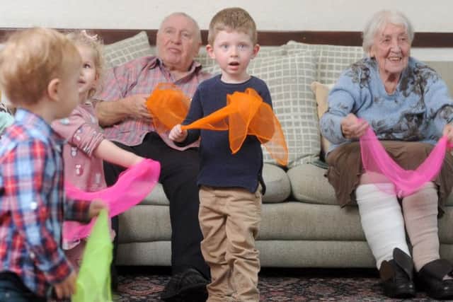 Children visit residents at Rosewood Lodge Care Home