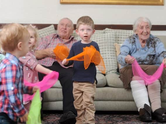 Children visit residents at Rosewood Lodge Care Home