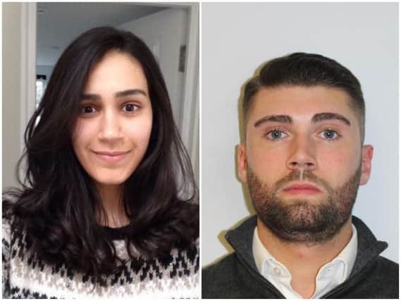 (Left) Dr Jasjot Singhota who died in January 2017 after she was hit on a zebra crossing in Tulse Hill, south-east London by (right) Alexander Fitzgerald, who had failed to clear frost from his car windscreen.