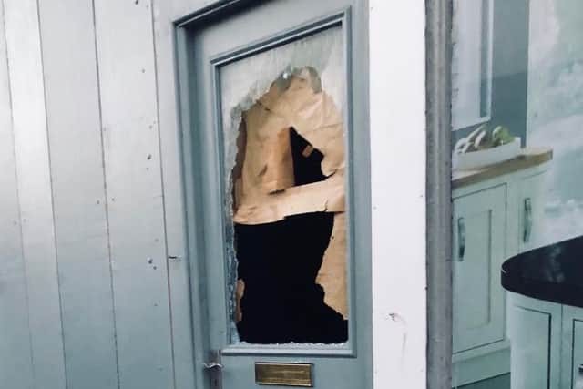 Thieves broke the window of Kate's to gain entry to the shop. Credit: Kate Seed