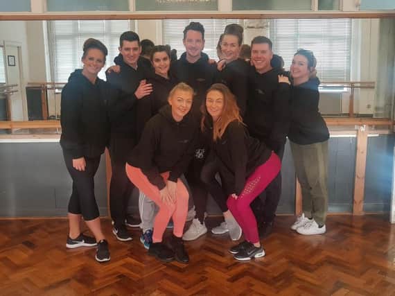 The cast of The Greatest Showman production at Blackpool Pleasure Beachs Globe Theatre in rehearsals