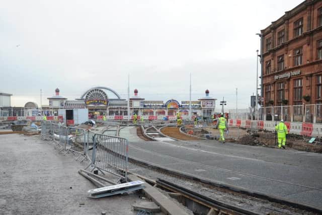 Roadworks in Blackpool