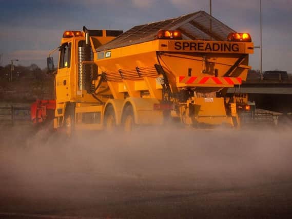 Lancashire's gritter lorries were out yesterday ahead of forecasts of snow