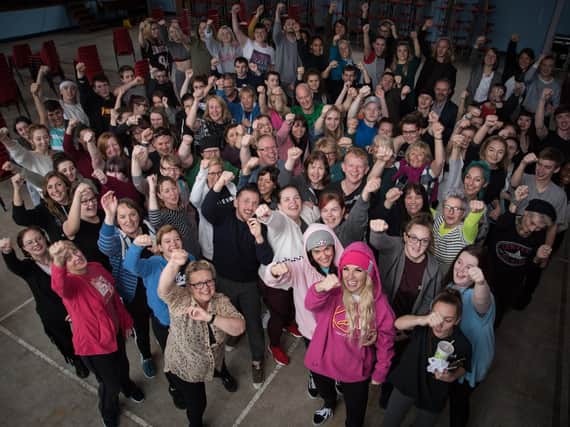 LeftCoasts RUSH community cast at a recent weekend rehearsal.