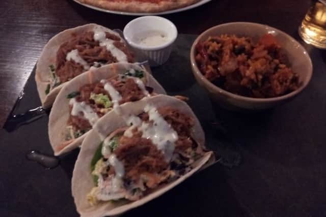 Pulled pork tacos at The County, Lytham