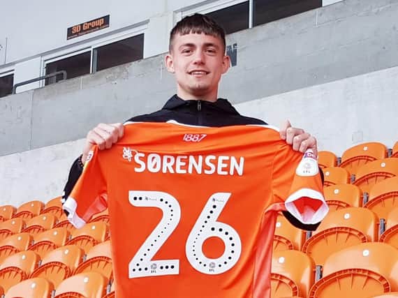 Elias Sorensen will remain on loan with Blackpool until the end of the season