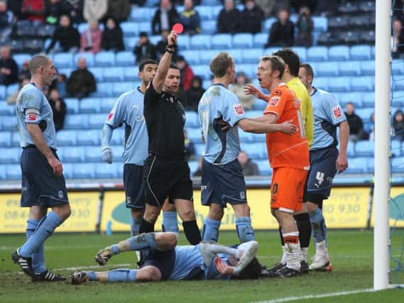Brett Ormerod expresses his shock at being shown the red card