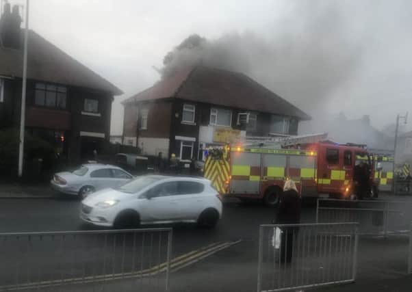 A takeaway went up in flames in Cherry Tree Road, Marton.