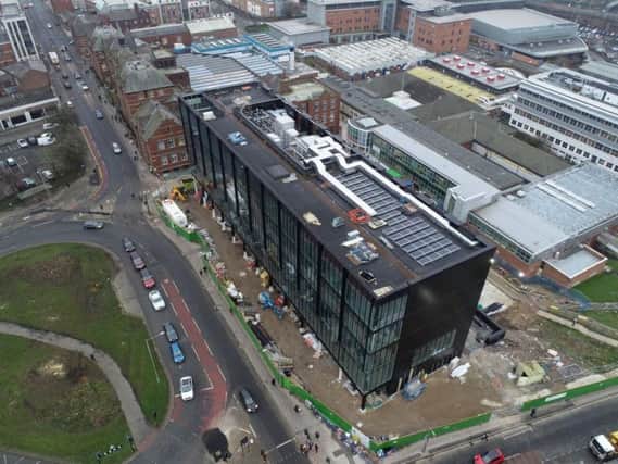 Uclan Building Map Bird's eye view of new £35m UCLan building
