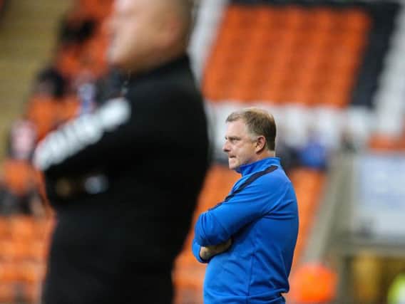 Coventry City boss Mark Robins watched his side lose 2-0 at Bloomfield Road earlier this season