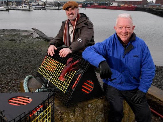 Steve Simpkin and Bob Norburn with the revolutionary lobster pots