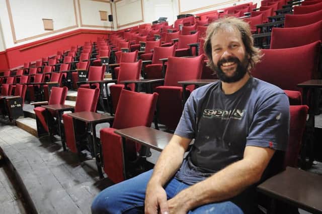 Rick Taylor, pictured during the refurbishment of the Regent Cinema
