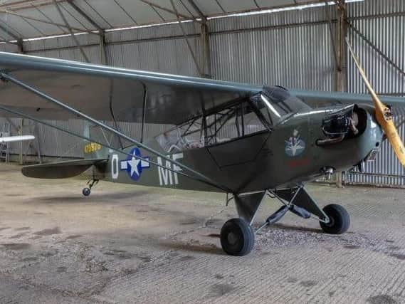 The Piper Cub which has been acquired by the aviation museum team at Hangar 42 in Blackpool Airport