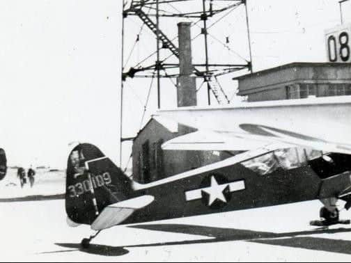 A Piper Cub with the USAAF at Warton during the Second World War