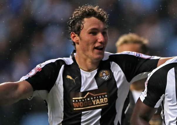 Blackpool's new signing Matty Virtue during his time at Notts County