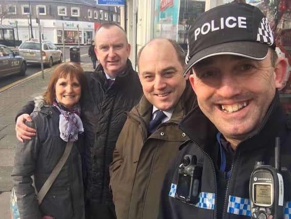 Ben Wallace MP on patrol with the police in Poulton