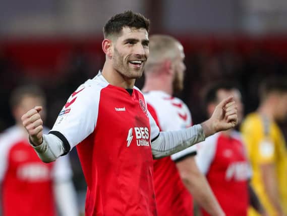 Ched Evans celebrates