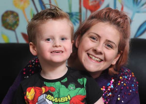 4-year-old Louie Ratcliffe will be selling daffodils with mum Rachael Irvine in Lytham to raise money for charity Genetic Disorders UK