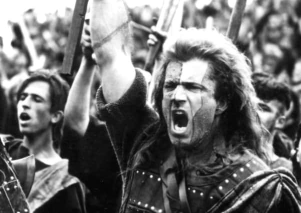 Mel Gibson as William Wallace in the film Braveheart.