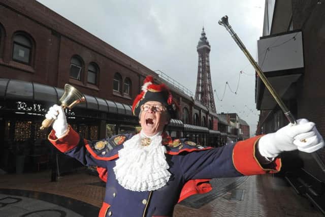 Town cryer Barry McQueen launched The Gazette's 'My Blackpool' campaign