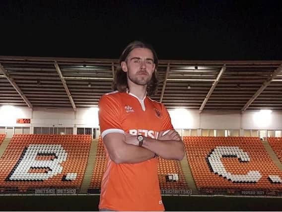 Antony Evans played his first Blackpool game in a behind-closed-doors friendly against Morecambe at Squires Gate yesterday