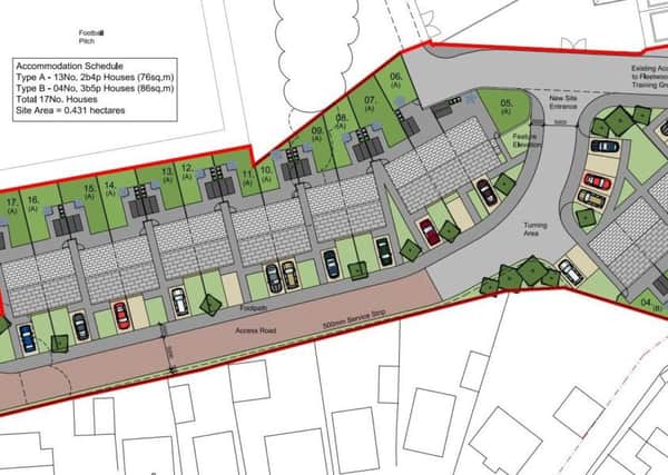 The plans for 17 new homes on land off Ormerod Street in Thornton