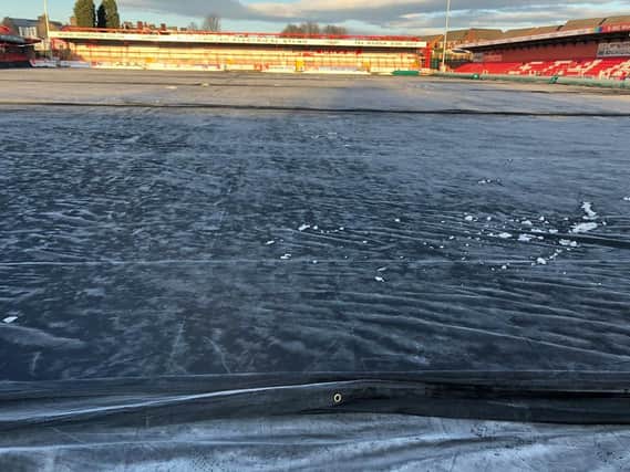 Blackpool's game at Accrington on Saturday was postponed after the pitch failed an inspection
