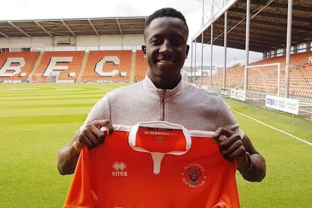 Yusifu Ceesay signed for Blackpool in September of last year but has yet to feature for the club