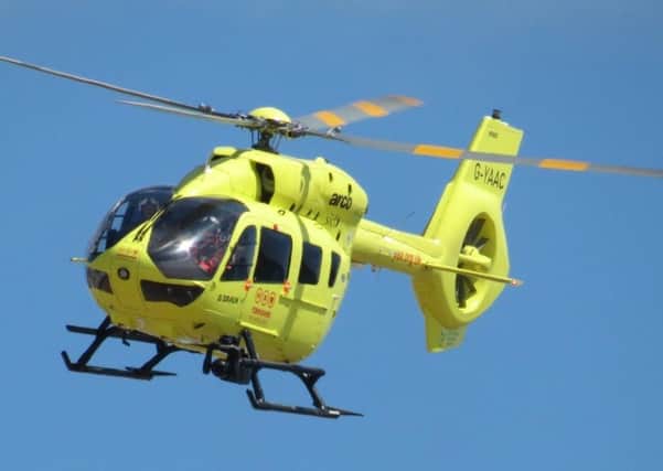 An air ambulance was called out to the accident on the Talbot Road area of Blackpool.