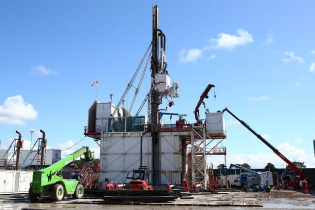 The shale gas drilling rig at Cuadrilla's Preston New Road site