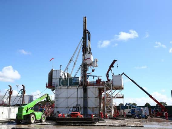 The shale gas drilling rig at Cuadrilla's Preston New Road site