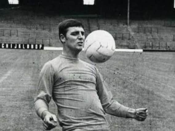 Fred Pickering pictured in Blackpool colours at Bloomfield Road in 1969