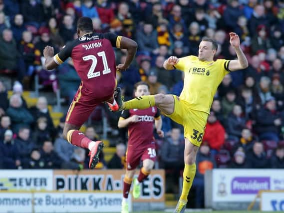James Wallace in the thick of the action at Bradford