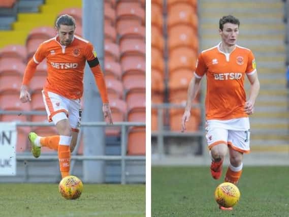Evans, left, and Virtue were both brought off the bench in Blackpool's 2-0 win against Walsall at the weekend