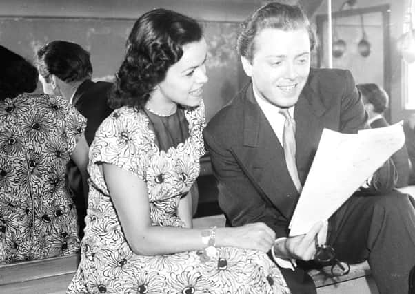 Richard Attenborough in Blackpool with Eve Boswell.