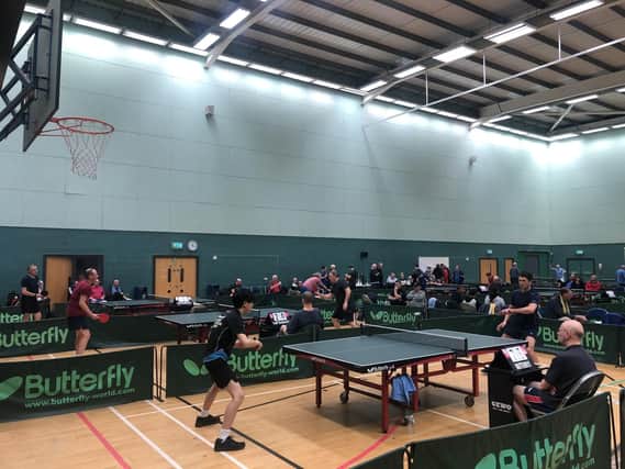 The Blackpool Table Tennis Association's closed championships under way at Palatine Leisure Centre