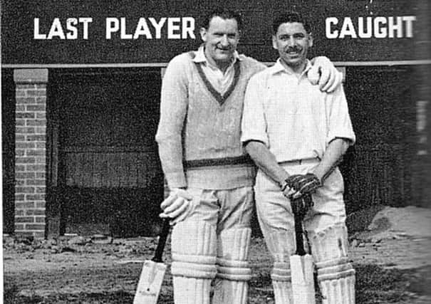 Bill Alley, legendary cricketer, pictured here with Tom Incles