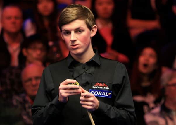 Blackpool snooker player James Cahill
