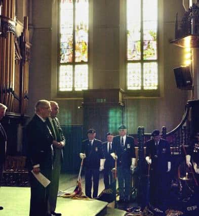 The HMS Penelope and Royal Naval Association annual remembrance service at St John's Parish Church in Blackpool, in 2003