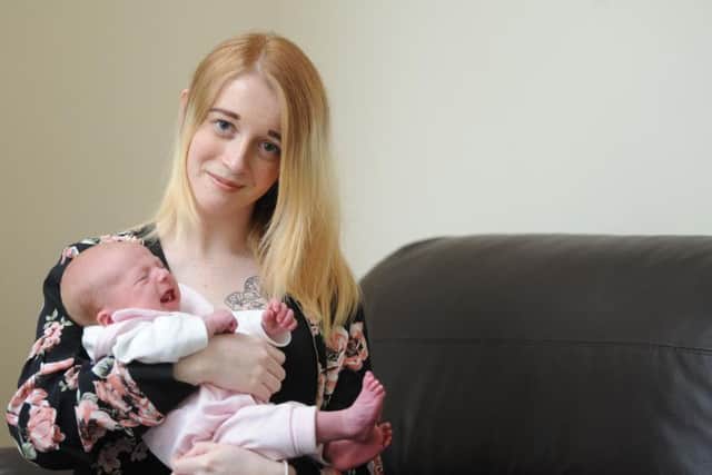 Bethany Green with her daughter, 4-week-old Avery Green